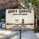 Pawzity Welcome Metal Garage Sign, Gifts For Pet Lovers, Dad's Garage Always Open Free Repairs Vintage Style