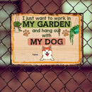 Pawzity Metal Garden Sign, Gifts For Dog Lovers, I Just Want To Work In My Garden And Hang Out With My Dogs