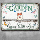 Pawzity Metal Garden Sign, Gifts For Pet Lovers, Grown With Love Personalized Housewarming Gifts