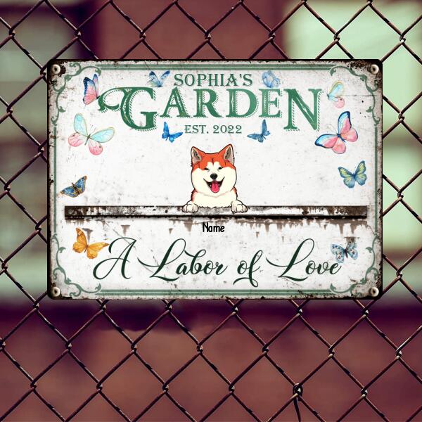 Pawzity Metal Garden Sign, Gifts For Pet Lovers, A Labor Of Love Animal Personalized Housewarming Gifts