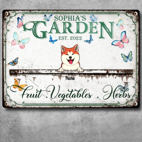 Pawzity Metal Garden Sign, Gifts For Pet Lovers, Fruit Vegetables Herbs Animal Personalized Housewarming Gifts