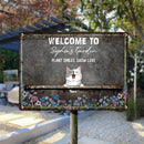 Pawzity Metal Garden Sign, Gifts For Pet Lovers, Plant Smiles Grow Love Flowers Welcome Signs