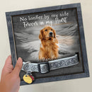 Personalized Pet Memorial Collar Sign, Pet Sympathy Gifts, No Longer By My Side But Forever In My Heart