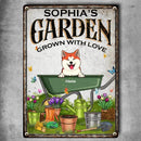 Pawzity Metal Garden Sign, Gifts For Pet Lovers, Grown With Love Plant & Butterfly Personalized Housewarming Gifts