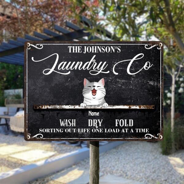 Pawzity Metal Laundry Sign, Gifts For Pet Lovers, Sorting Out Life One Load At Time Personalized Housewarming Gifts