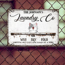 Pawzity Metal Laundry Sign, Gifts For Pet Lovers, Wash Dry Fold Personalized Housewarming Gifts