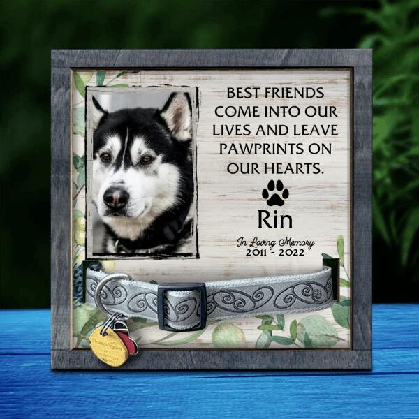 Pet Memorial, Personalized Dog & Cat Memorial Photo Collar Sign, Loss Of Pet Gifts, Best Friends Come Into Our Lives