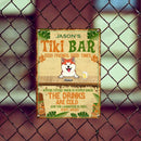 Pawzity Metal Tiki Bar Signs, Gifts For Pet Lovers, Where The Laughter Is Free Tropical Style Welcome Signs