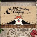 Pawzity Personalized Doormat, Gifts For Dog Lovers, The Best Memories Are Made Camping Front Door Mat