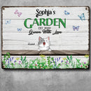 Pawzity Metal Garden Sign, Gifts For Pet Lovers, Grown With Love Plant & Butterfly Personalized Housewarming Gifts