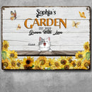 Pawzity Metal Garden Sign, Gifts For Pet Lovers, My Happy Place Sunflower & Butterfly Personalized Housewarming Gifts