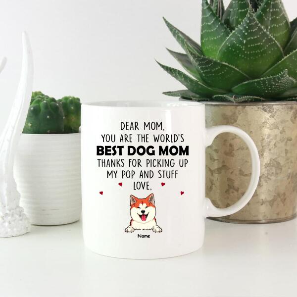 Personalized Dog Breeds Mug, Gifts For Dog Moms & Dog Dads, Dear Mom You Are The World's Best Dog Mom