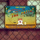 Pawzity Metal Backyard Patio Signs, Gifts For Pet Lovers, Where The Neighbors Listen To Good Music Personalized Family Sign