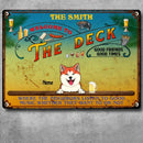 Pawzity Metal Yard Sign, Gifts For Pet Lovers, The Deck Where The Neighbors Listen To Good Music Welcome Signs