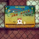 Pawzity Metal Yard Sign, Gifts For Pet Lovers, The Deck Where The Neighbors Listen To Good Music Welcome Signs