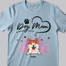 Personalized Dog Breeds T-shirt, Gifts For Dog Moms, Dog Mom & Heart T-shirt, Gifts For Mother's Day