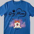 Personalized Dog Breeds T-shirt, Gifts For Dog Moms, Dog Mom & Heart T-shirt, Gifts For Mother's Day