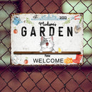 Metal Garden Sign, Gifts For Pet Lovers, Personalized Family Name Garden Tools Welcome Signs, Housewarming Gifts