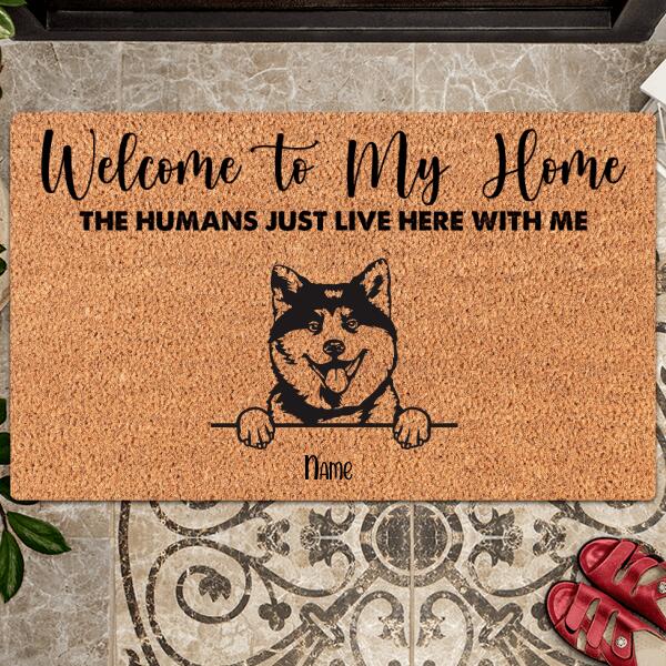 Pawzity Welcome To Our Home Custom Doormat, Gifts For Dog Lovers, Personalized House Warming Gifts