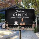 Pawzity Metal Garden Sign, Gifts For Pet Lovers, Herbs Fruits Veggies Flower Personalized Home Sign