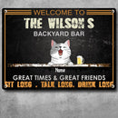 Pawzity Metal Backyard Bar Signs, Gifts For Pet Lovers, Sit Long Talk Long Drink Long Welcome Signs