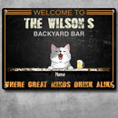 Pawzity Metal House Pub Signs, Gifts For Pet Lovers, Where Great Minds Drink Alike Welcome Signs