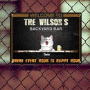Pawzity Metal Home Bar Signs, Gifts For Pet Lovers, Where Every Hour Is Happy Our Welcome Signs
