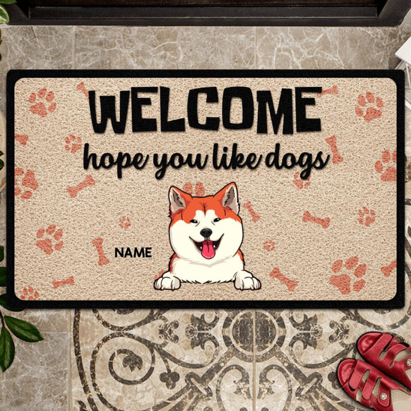Pawzity Welcome Mat, Gifts For Dog Lovers, Hope You Like Dogs Outdoor Door Mat, Personalized Housewarming Gifts