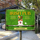 St. Patrick's Day Metal Bar Signs, Gifts For Pet Lovers, Irish Pub Good Times Good Friends Open 24 Hours