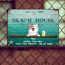 Pawzity Metal Welcome Signs, Gifts For Pet Lovers, Welcome To Our Beach House Smell The Sea Feel The Breeze Be At Ease