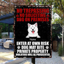 Pawzity Warning Metal Yard Sign, Gifts For Dog Lovers, No Trespassing No Soliciting Dogs On Premises