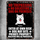 Pawzity Warning Metal Yard Sign, Gifts For Dog Lovers, No Trespassing No Soliciting Dogs On Premises