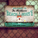 Pawzity Metal Welcome Signs, Gifts For Pet Lovers, Welcome To Our Beach House Personalized Home Sign