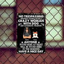 Pawzity Warning Metal Yard Sign, Gifts For Dog Lovers, No Trespassing Property Patrolled By A Crazy Woman With Dogs