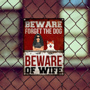 Warning Metal Yard Sign, Gifts For Dog Lovers, Beware Forget The Dogs Beware Of Girl