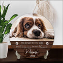 Pawzity Pet Memorial Signs, Pet Sympathy Gifts, No Longer By My Side But Forever In My Heart Custom Wooden Signs