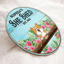 Pawzity Custom Wooden Signs, Gifts For Pet Lovers, She Shed Happy Place Flower Vintage Signs