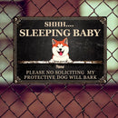 Pawzity Metal Yard Sign, Gifts For Dog Lovers, Please No Soliciting Protective Dogs Will Bark Vintage Signs