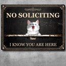 Pawzity Metal Yard Sign, Gifts For Pet Lovers, No Soliciting We Know You Are Here Vintage Signs
