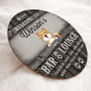 Pawzity Custom Wooden Signs, Gifts For Pet Lovers, Welcome To My Bar & Lounge Personalized Wood Sign