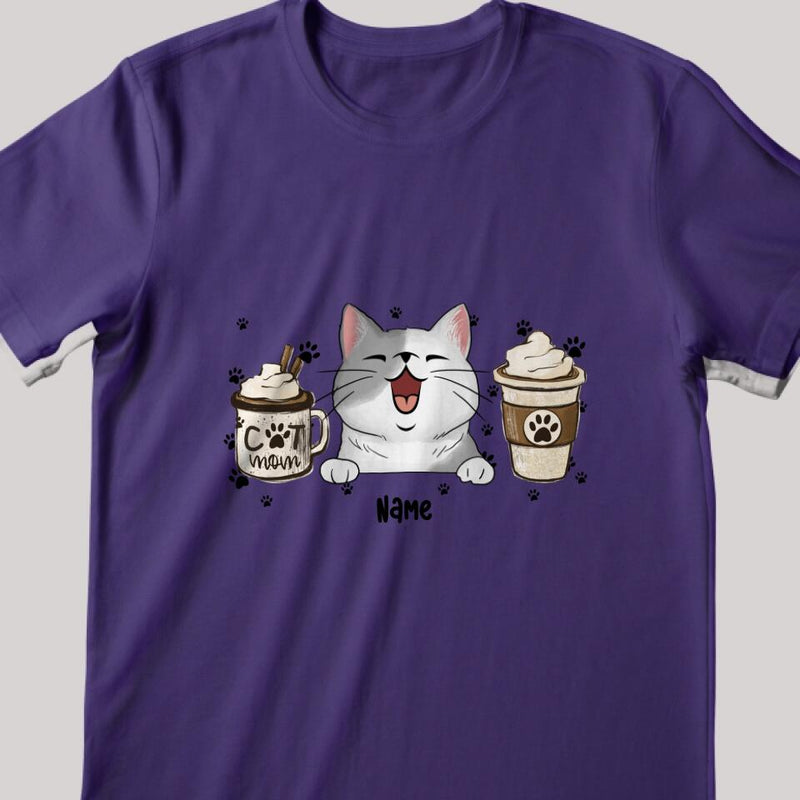 Mother's Day Personalized Cat Breed T-shirt, Gifts For Cat Moms, Ice Cream Or Coffee Cat Choice T-shirt