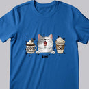 Mother's Day Personalized Cat Breed T-shirt, Gifts For Cat Moms, Ice Cream Or Coffee Cat Choice T-shirt