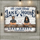 Personalized Dog & Cat Landscape Canvas, Gifts For Pet Lovers, Lake House Lake Shasta Canvas