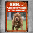 Pawzity Metal Yard Sign, Gifts For Dog Lovers, Shh Please Don't Knock My Baby Is Sleeping Funny Warning Signs