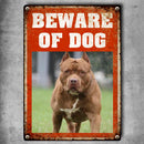 Pawzity Beware Of Dog Metal Yard Sign, Gifts For Dog Lovers, Custom Dog's Photo Funny Warning Signs