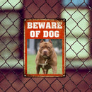 Pawzity Beware Of Dog Metal Yard Sign, Gifts For Dog Lovers, Custom Dog's Photo Funny Warning Signs
