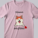 Mother's Day Personalized Dog Breed T-shirt, Gifts For Dog Moms, Dog Love Mom T-shirt