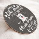 Pawzity Custom Wooden Signs, Gifts For Pet Lovers, Since Little Hands Touch Our Floors Please Remove Your Shoes