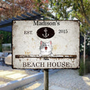 Pawzity Metal Beach House Sign, Gifts For Pet Lovers, Anchor Vintage Signs, Personalized Housewarming Gifts