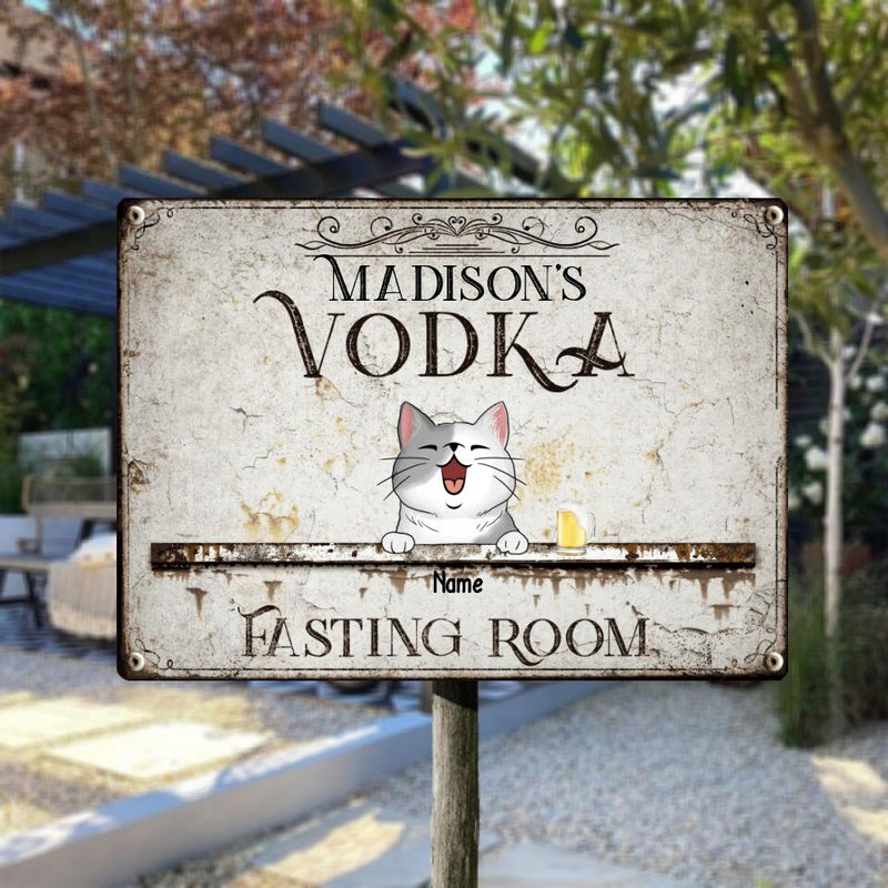 Pawzity Metal Bar Signs, Gifts For Pet Lovers, Vodka Fasting Room Vintage Signs, Personalized Housewarming Gifts